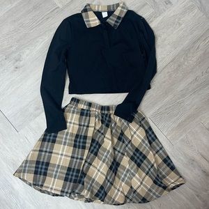 SHEIN girls skirt set size 10Y. Never worn.